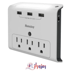 هاب USB تغذیه 3.4 آمپر ترکیبی huntkey مدل smd30734